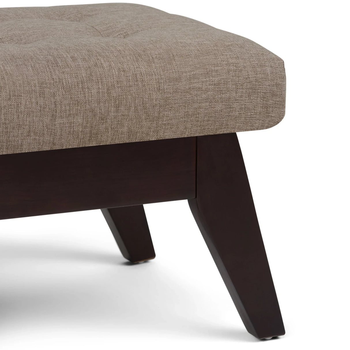 Draper - Upholstered Mid Century Tufted Ottoman Bench - Furniture Home Direct