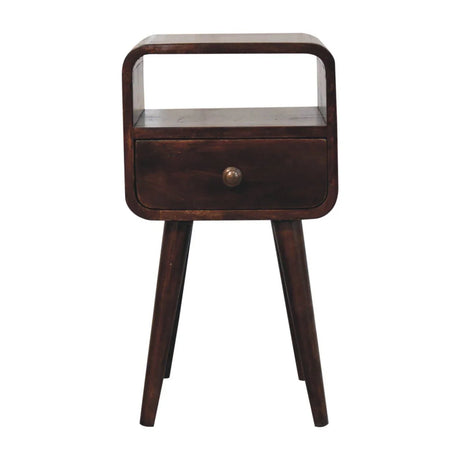 Mini Curve Open Bedside Nightstand - Furniture Home Direct