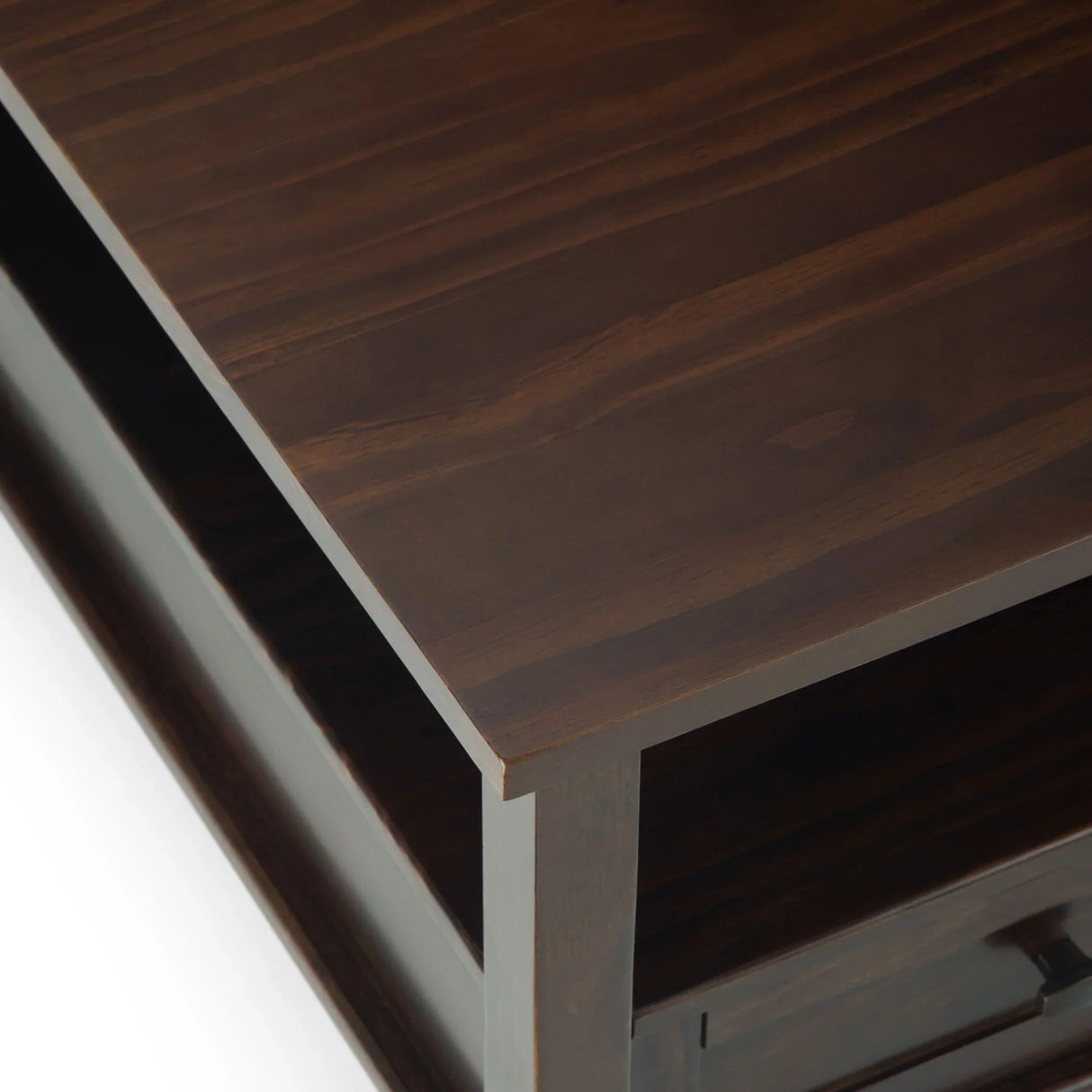 Warm Shaker - Square Coffee Table - Tobacco Brown - Furniture Home Direct