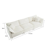 Chenille 2 Piece Living Room Set - White - Furniture Home Direct