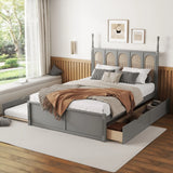 Platform Bed With With 2 Big Drawers With Trundle - Furniture Home Direct