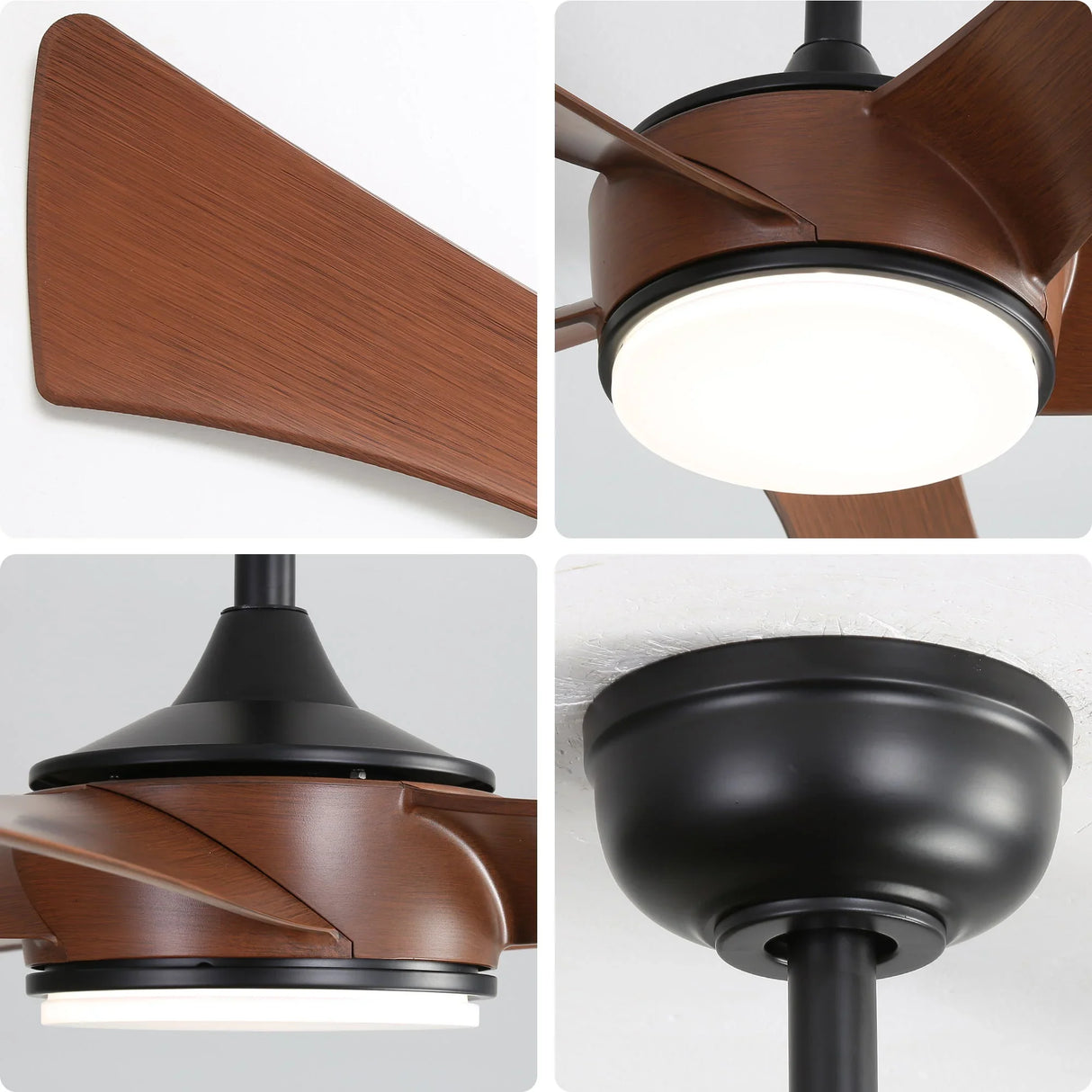 Modern Ceiling Fan With 22W LED Light And Remote Control 5 ABS Blades For Living Room - Furniture Home Direct