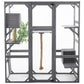 Outdoor Cat House, Diy Cat Enclosure Catio With Double Enter Doors - Furniture Home Direct