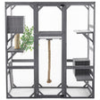 Outdoor Cat House, Diy Cat Enclosure Catio With Double Enter Doors - Furniture Home Direct