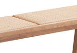 Velentina Outdoor Bench - Rattan / Natural - Furniture Home Direct