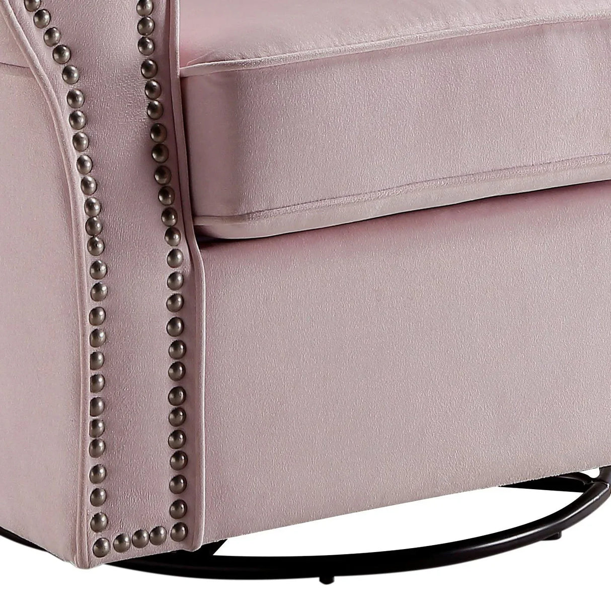 Tamaki - Glider Chair With Swivel - Pink - Furniture Home Direct