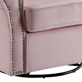 Tamaki - Glider Chair With Swivel - Pink - Furniture Home Direct