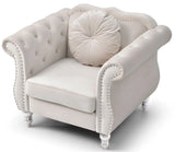 Chic Transitional Flared Arm Chair - Furniture Home Direct