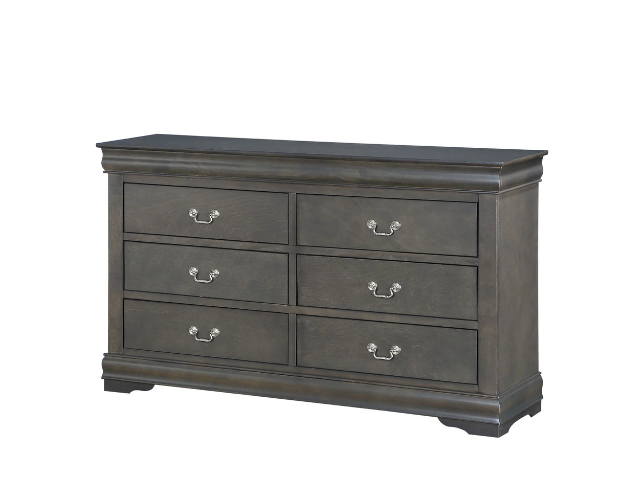 Louis Philippe - Bedroom Dresser, Sleek Design - Furniture Home Direct