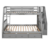 Bunk Bed With Drawers, Ladder And Storage Staircase - Furniture Home Direct