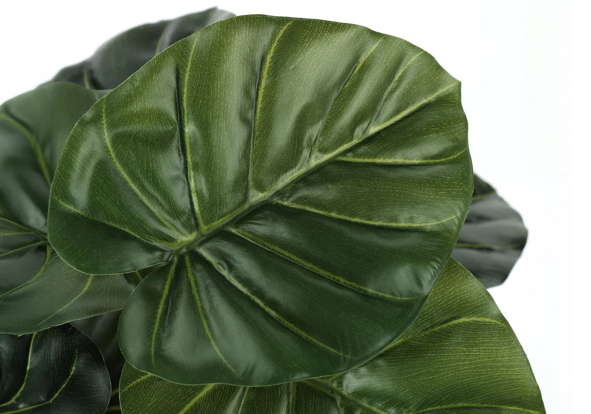 24" Tall, Artificial Plant, Alocasia, Indoor, Faux, Fake, Table, Greenery, Potted, Real Touch, Decorative - Green / Black - Furniture Home Direct
