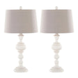 Morocco - Farmhouse Poly Table Lamp (Set of 2) - Distressed Off White / Soft Gray - Furniture Home Direct