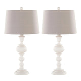 Morocco - Farmhouse Poly Table Lamp (Set of 2) - Distressed Off White / Soft Gray - Furniture Home Direct