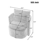 360° Modern Swivel Chair With Upholstered Curved Design - Furniture Home Direct