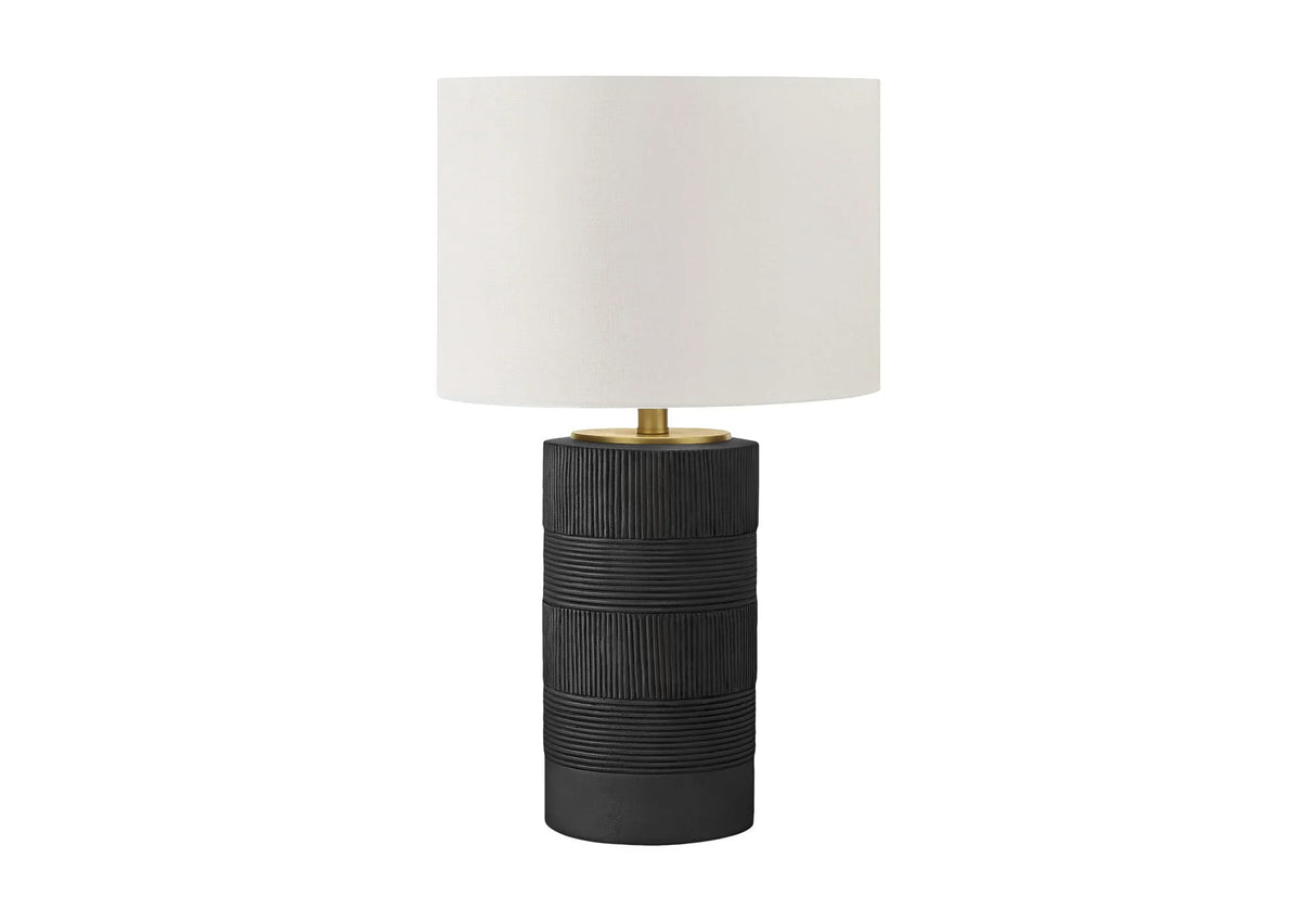 Table Lamp, Lighting, Resin, Contemporary - Black / Cream - Furniture Home Direct