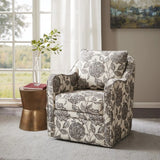 Wide Seat Arm Chair With 360 Degree Rotation - Furniture Home Direct