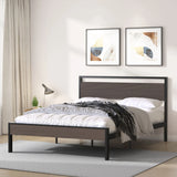 Ceres - Metal Bed With Wood Headboard & Footboard - Furniture Home Direct