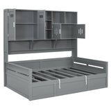 Daybed With All-In-One Cabinet And Shelf - Furniture Home Direct