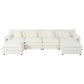 Modern Comfy Deep Seat Modular Sectional Sofa Cloud Couch With Ottoman - Furniture Home Direct