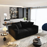 Plush Corduroy 4 Seat Sofa, Modern Comfy Upholstered Sofa Cloud Couch, Deep Seat Couches With Soft Pillows - Furniture Home Direct