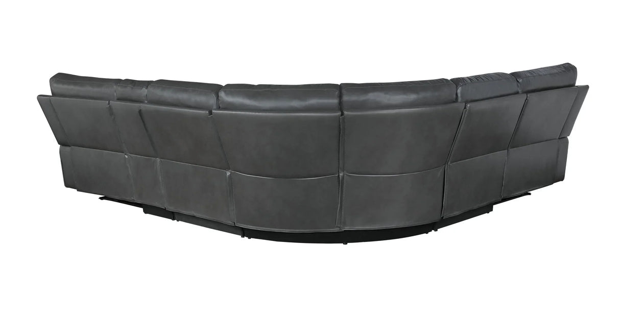 Saul - Power Recliner Sectional Sofa With USB Port Cupholder Console - Furniture Home Direct