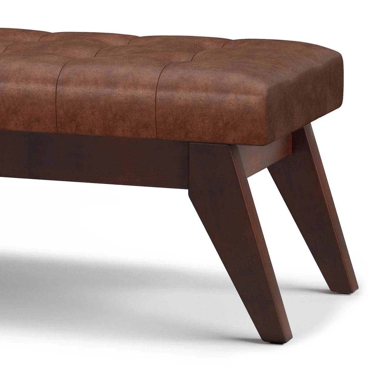 Draper - Upholstered Mid Century Tufted Ottoman Bench - Furniture Home Direct
