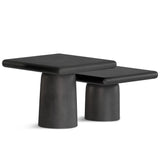 Zachary - 2 Piece Set Cast Aluminum Coffee Table - Black - Furniture Home Direct