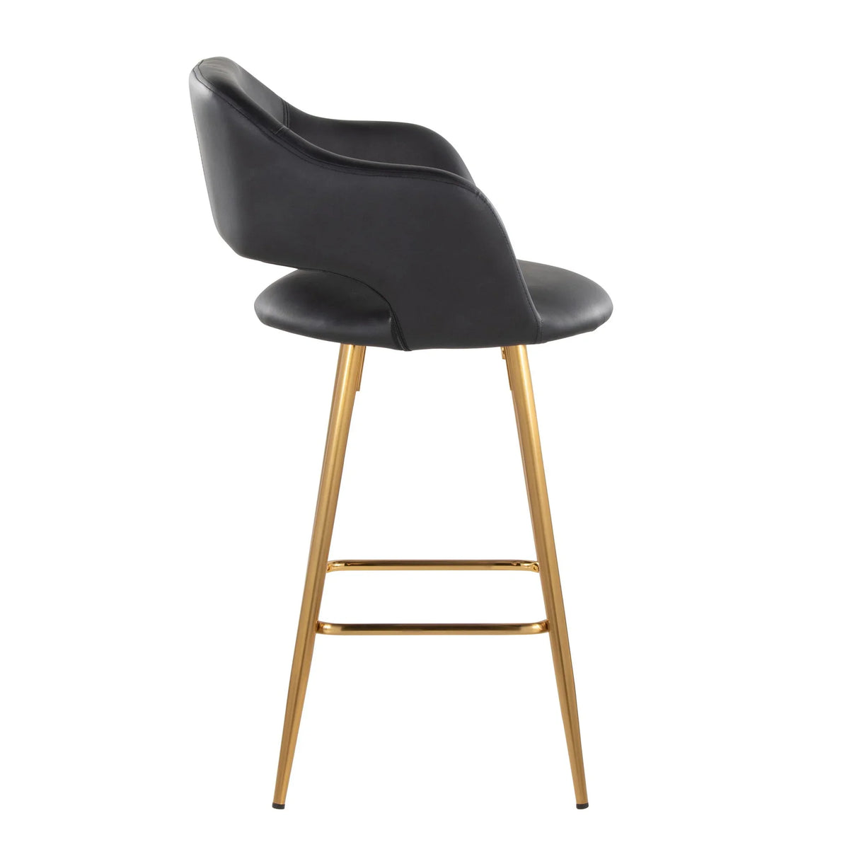 Margarite - Contemporary Fixed Height Counter Stool With Footrest (Set of 2) With Square - Furniture Home Direct