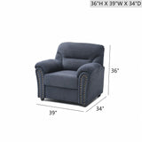 Hamilton - Chair With Hand Applied Nailhead Trim And Pillow Top Arm Cushions - Furniture Home Direct