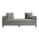 Upholstered Chaise Lounge Indoor With Nailheads, Sleeper Sofa Couch With 4 Throw Pillows & 2 Bolsters, Daybed With Rubberwood Legs - Furniture Home Direct