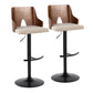 Ariana - Mid Century Modern Adjustable Barstool Stool With Swivel With Rounded T Footrest (Set of 2) - Furniture Home Direct