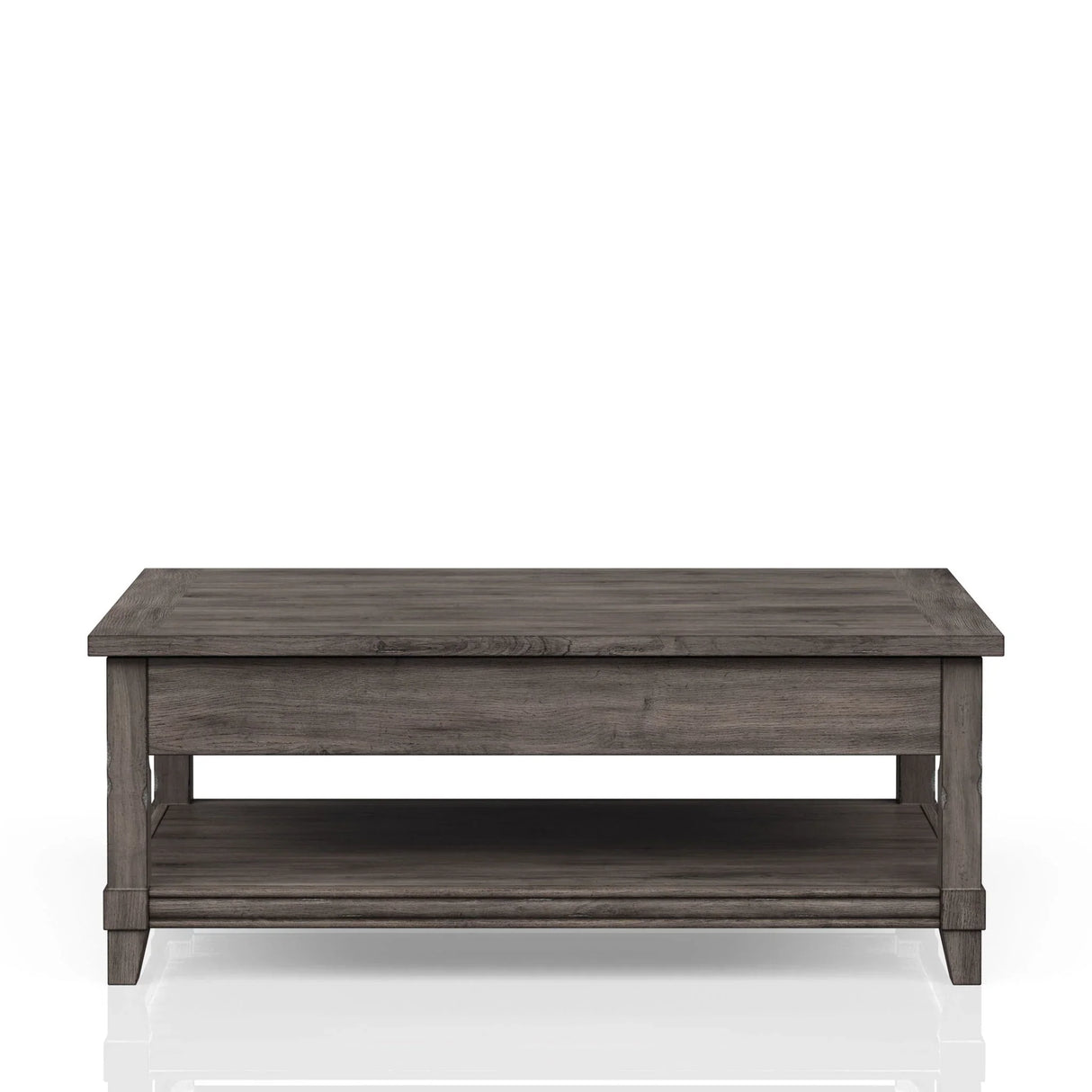 Lift Top Cocktail Table With Casters - Gray - Furniture Home Direct
