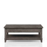 Lift Top Cocktail Table With Casters - Gray - Furniture Home Direct