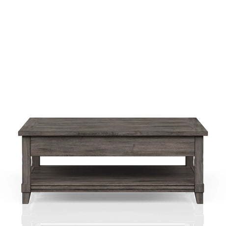 Lift Top Cocktail Table With Casters - Gray - Furniture Home Direct