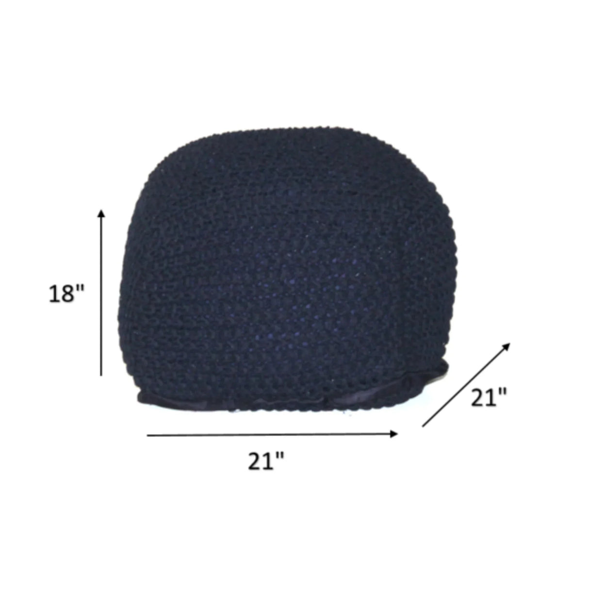 Semi Rounded Pouf, Cable Knitted, Perfect Seating - Furniture Home Direct