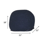 Semi Rounded Pouf, Cable Knitted, Perfect Seating - Furniture Home Direct