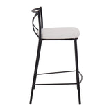Modern Charlotte - Contemporary Fixed Height Counter Stool (Set of 2) - Furniture Home Direct