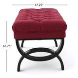 HILTON Bench with Button-Tufted Diamond Stitching - Furniture Home Direct