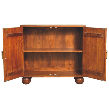 Carved Ball Cabinet - Chestnut - Furniture Home Direct