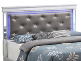 Bed With LED Light Accents Headboard - Furniture Home Direct