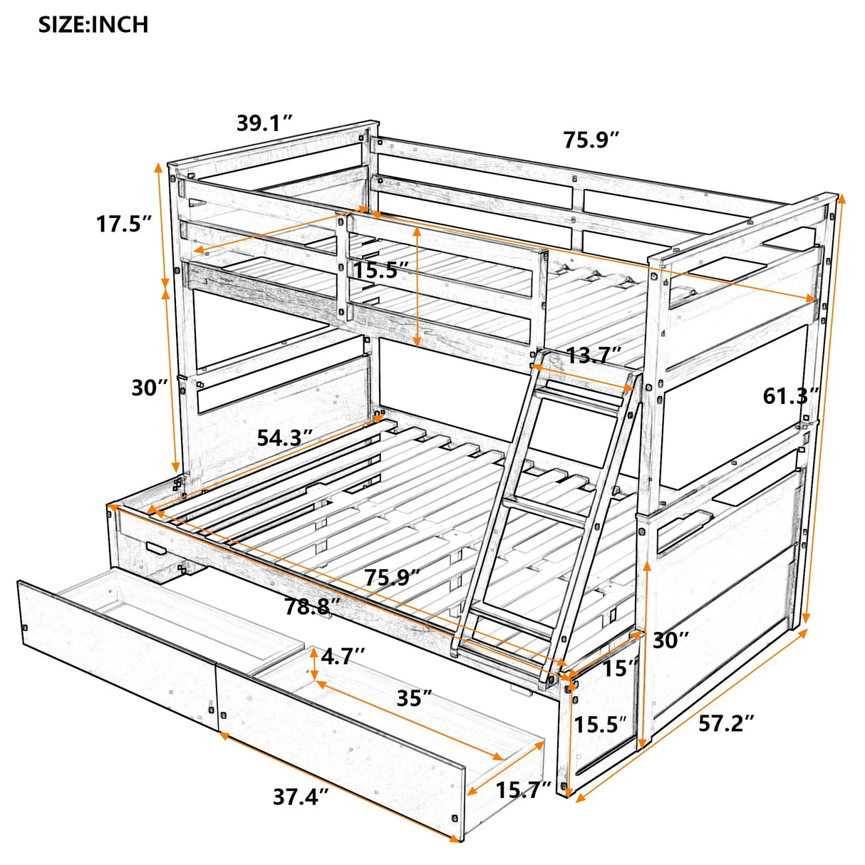 Bunk Bed With Storage - Furniture Home Direct