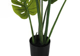 45" Tall, Artificial Plant, Monstera Tree, Indoor, Faux, Fake, Floor, Greenery, Potted, Real Touch, Decorative - Green / Black - Furniture Home Direct