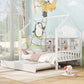 House Bed With Trundle, Kids Bed With Shelf - Furniture Home Direct