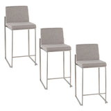 Fuji - Contemporary High Back Counter Stool, Functional Design - Furniture Home Direct