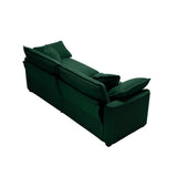 Sofa and Loveseat Set - Green Corduroy Fabric - Furniture Home Direct