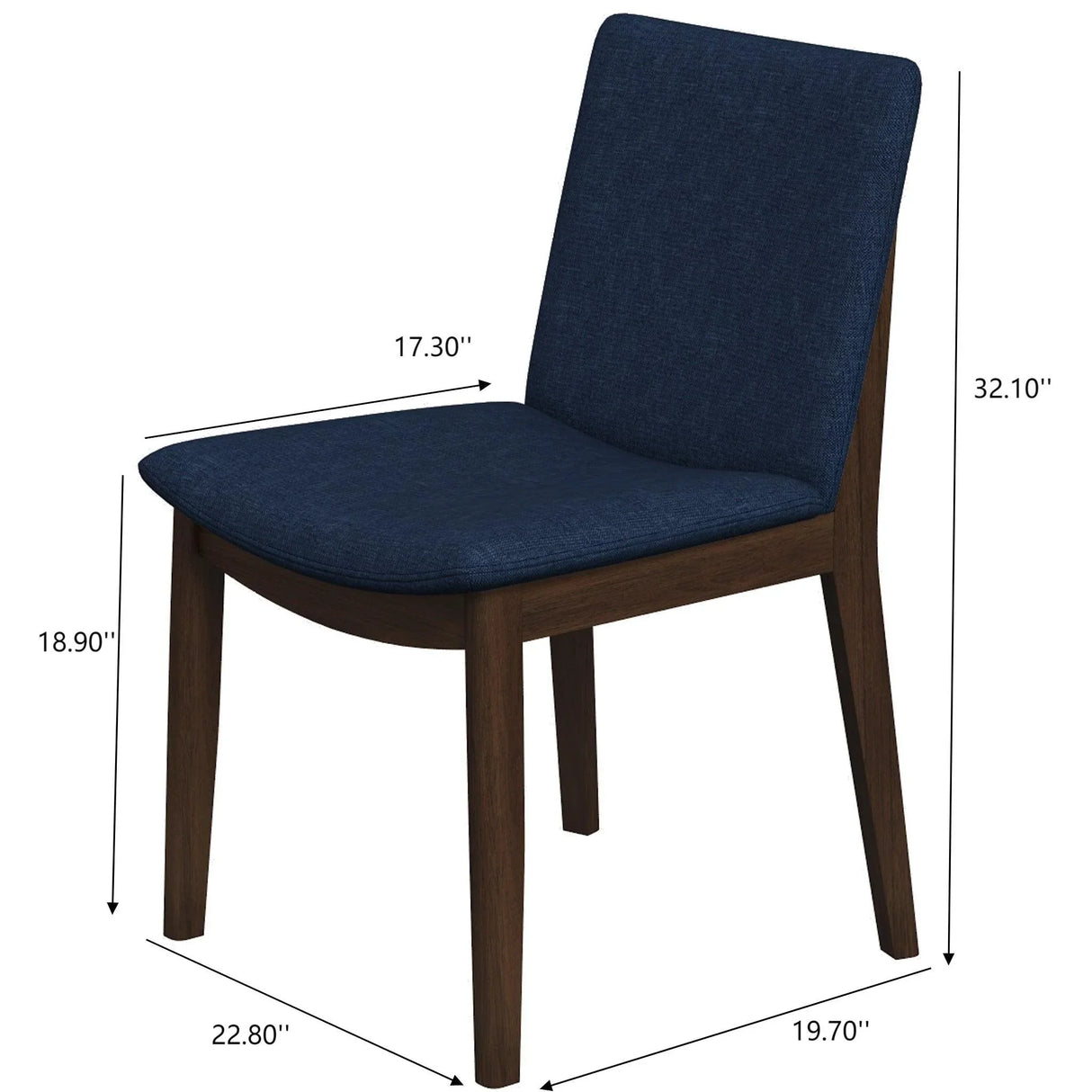 Laura - Mid-Century Modern Solid Wood Dining Chair (Set of 2) - Furniture Home Direct