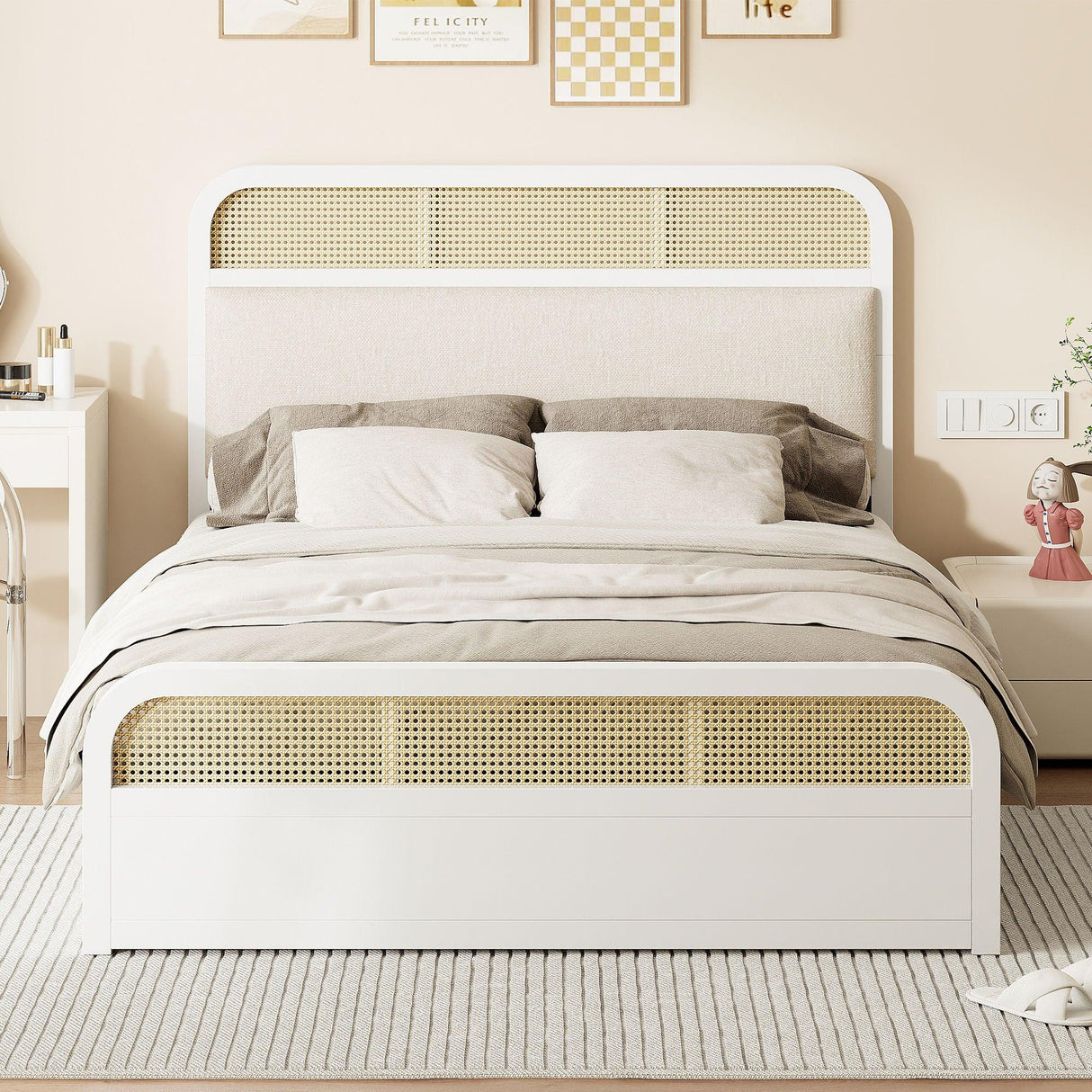 Platform Bed With Trundle And 2 Drawers - Furniture Home Direct