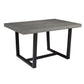 Rustic Metal And Solid Distressed Dining Table - Furniture Home Direct