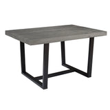 Rustic Metal And Solid Distressed Dining Table - Furniture Home Direct