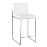 Fuji - Contemporary High Back Counter Stool, Functional Design - Furniture Home Direct
